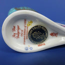 Royal Crown Derby Paperweight - Sky Blue Budgerigar with gold stopper