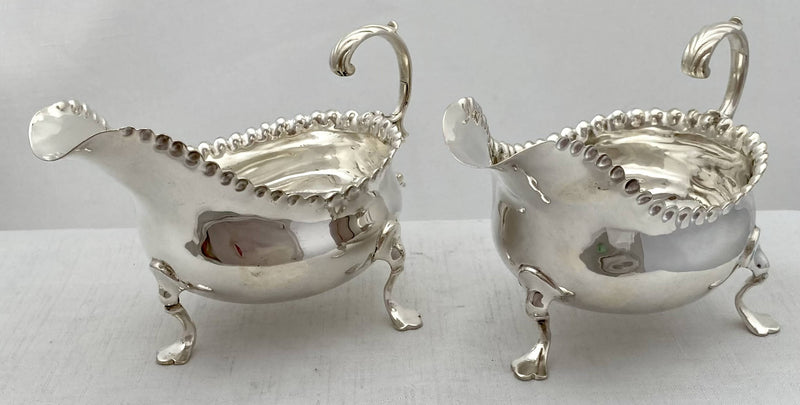 Georgian, George III, Pair of Silver Sauce Boats. London 1771 William Cattell. 9 troy ounces.