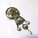 Antique Silver and Enamel Brooch