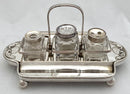 Silver Plate on Copper Inkstand.