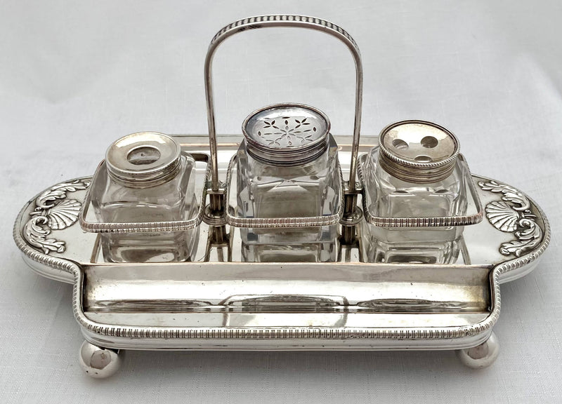 Silver Plate on Copper Inkstand.