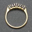 18ct gold five stone diamond ring, size N