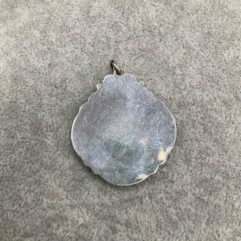 Silver plated football medal