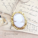 Victorian Gilt Metal Cameo Brooch
