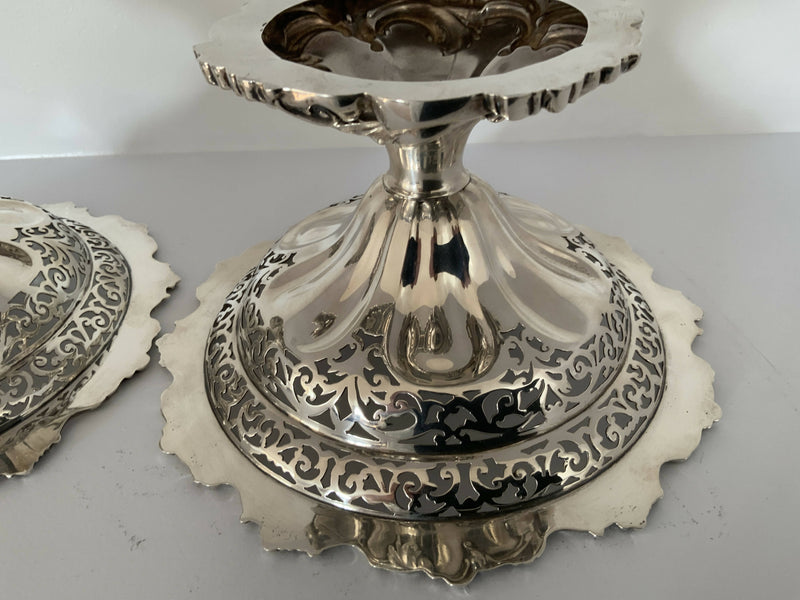 Edward Vll Sterling silver tazzas