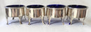 Georgian, George III, set of four silver salts. London 1801 Josiah Snatt. 6.2 troy ounces.