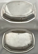 Pair of Octagonal Silver Plated & Crested Entree Dishes with Covers. Elkington & Co. 1923.