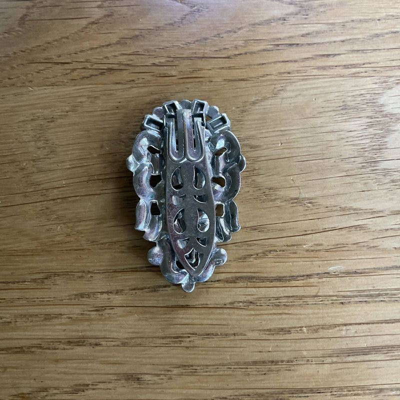 Art Deco paste dress clip