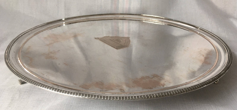 Georgian, George III, Old Sheffield Plate Crested Salver Circa 1790 - 1810.