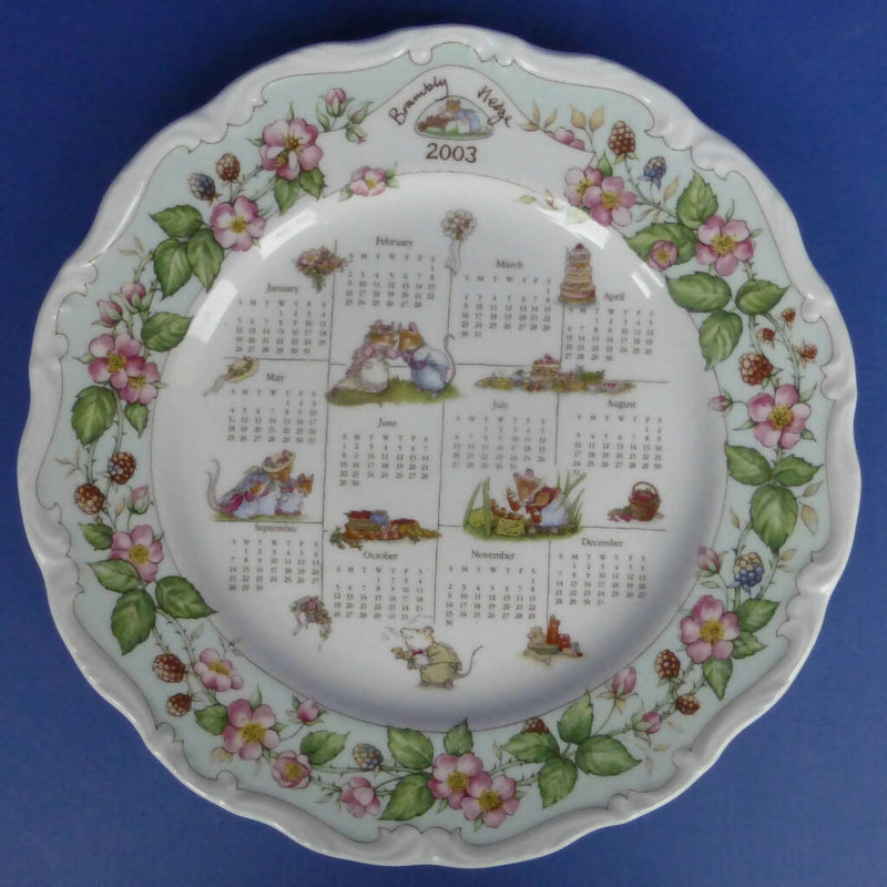Royal Doulton Brambly Hedge Calendar Plate - 2003