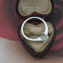 Platinum Certified 1.39cts Emerald-Cut Diamond Solitaire Ring