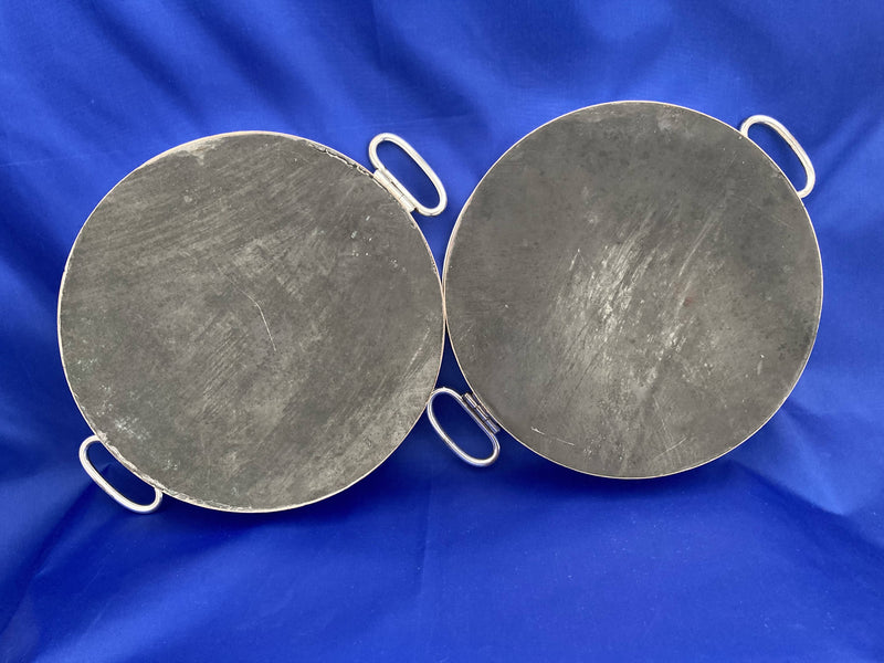 Georgian, George III, Pair of Crested Old Sheffield Plate Heated Dishes, circa 1800 - 1810.