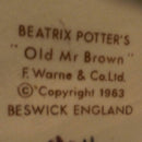 Beswick Beatrix Potter Figurine - Old Mr Brown BP3B