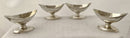 George III Four Scottish Silver Salts, Crested for Stuart of Bute. Edinburgh circa 1780 - 1810. 8.4 troy ounces.