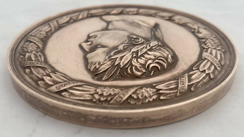 The Death of Napoleon Bonaparte on Saint Helena Bronze Medal. After Andrieu.