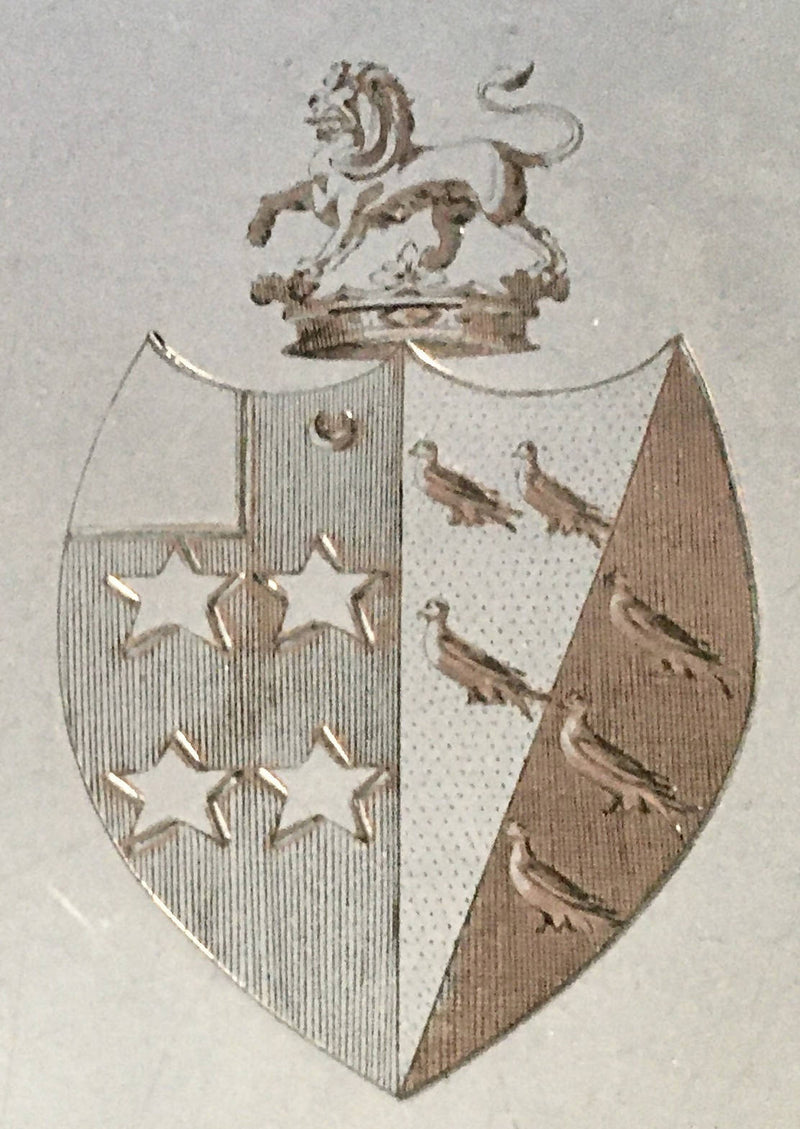 Georgian, George III, Old Sheffield Plate tray, circa 1790 - 1800, displaying the Marital Arms of Josiah Wedgwood II.