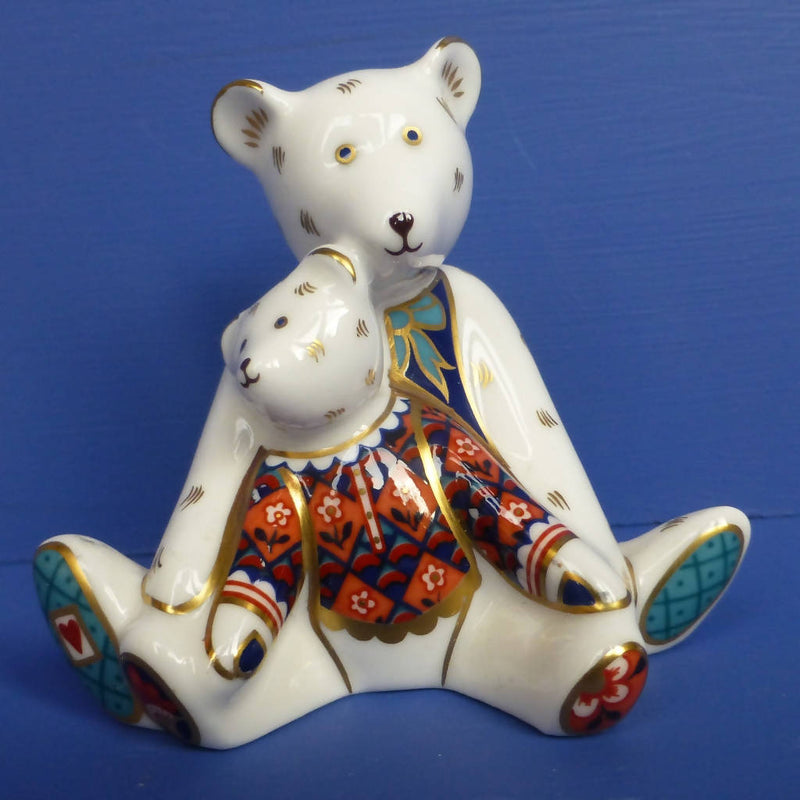 Royal Crown Derby Miniature Teddy Bears Mummy and Charlotte