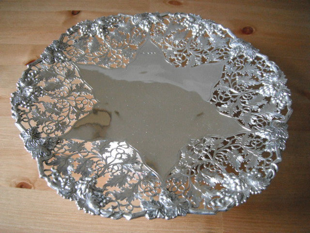 Asprey Grape & Vine Silver Comport, Sheffield 1967, 22 Troy Ounces