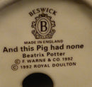Beswick Beatrix Potter Figurine - And This Pig Had None BP10B (Boxed)