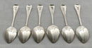 York Silver Set of Six George IV Teaspoons. York 1828 James Barber, George Cattle II & William North. 3.7 troy ounces.