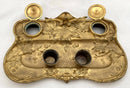 Late 19th Century French Gilt Bronze Naturalistic Desk Set, Signed E. Gros.