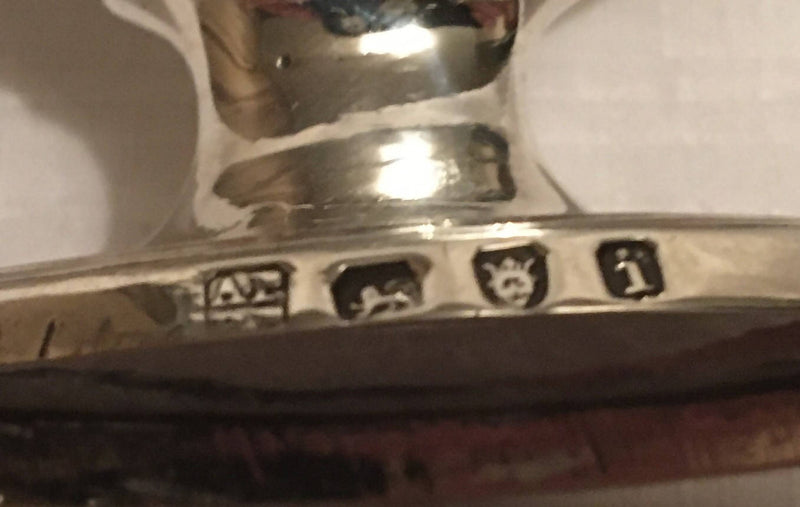 Georgian, George III, matching set of four silver pedestal salts. London 1784 Abraham Peterson & Peter Podio. 12.8 troy ounces.