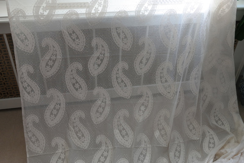 Kashmir - antique design shimmer Curtain Panelling - 66 x 48” Inches long- to finish