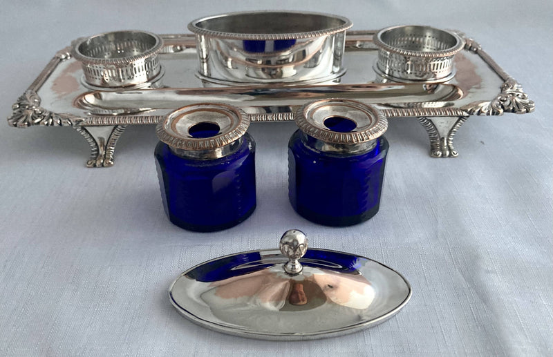 Georgian, George III, Old Sheffield Plate Inkstand, circa 1800 - 1810.