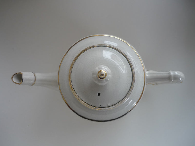 Macintyre Teapot with Bishop Auckland Crest. Registered Design Date 1897.