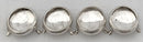 Georgian, George III, Set of Four Crested Silver Salts. London 1780 Charles Hougham. 4.5 troy ounces.
