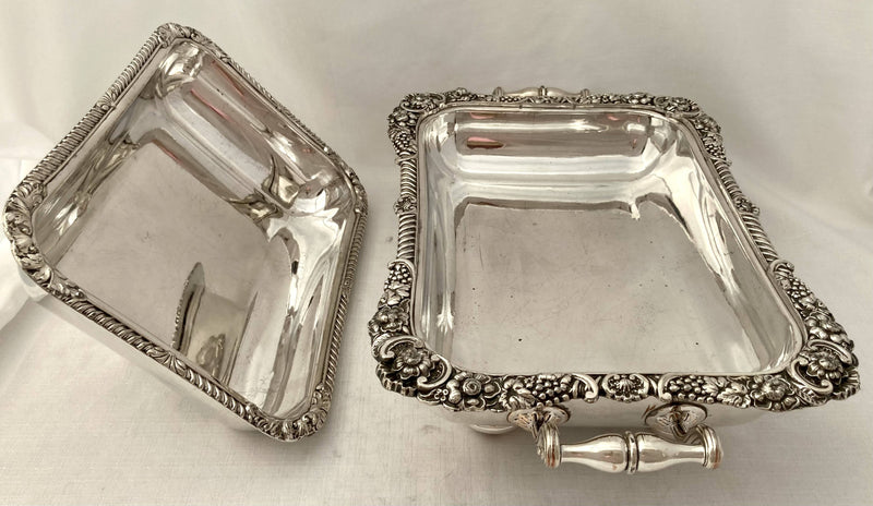 Georgian, George IV, Old Sheffield Plate Entree Dish, Cover & Warming Stand.
