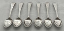Georgian, George III, Set of Six Bright Cut Silver Teaspoons. London 1796 Solomon Hougham. 2.2 troy ounces.