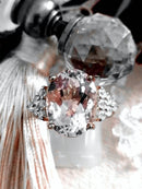 New Rose De France Amethyst & White Cambodian Zircon Ring - Size P