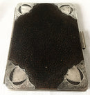 Edwardian gentleman's silver mounted leather card case. London 1903 Henry Marshall.