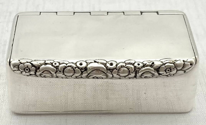 Georgian, George III, Silver Snuff Box. London 1817 George Pearson. 3.4 troy ounces.