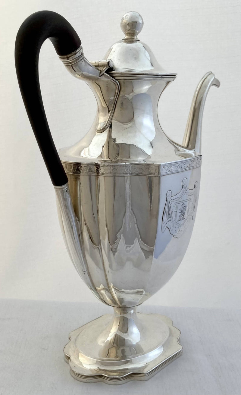 Georgian, George III, Style Silver Plated Coffee Pot.