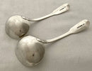 Georgian, George IV, Pair of Silver Sauce Ladles. London 1824 Robert Rutland. 3.9 troy ounces.