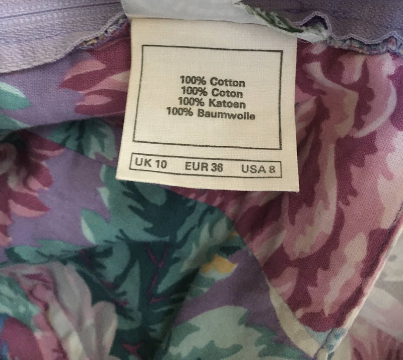 Vintage Laura Ashley Strapless Floral Tea Dress