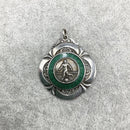 Silver plated football medal