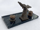 French Empire Style Gilt Metal & Portoro Marble Inkstand, After L&F Moreau.