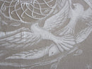 Doves ornamental white Cotton Lace tablecloth - 70" x 108" ~ 170 x 275cms