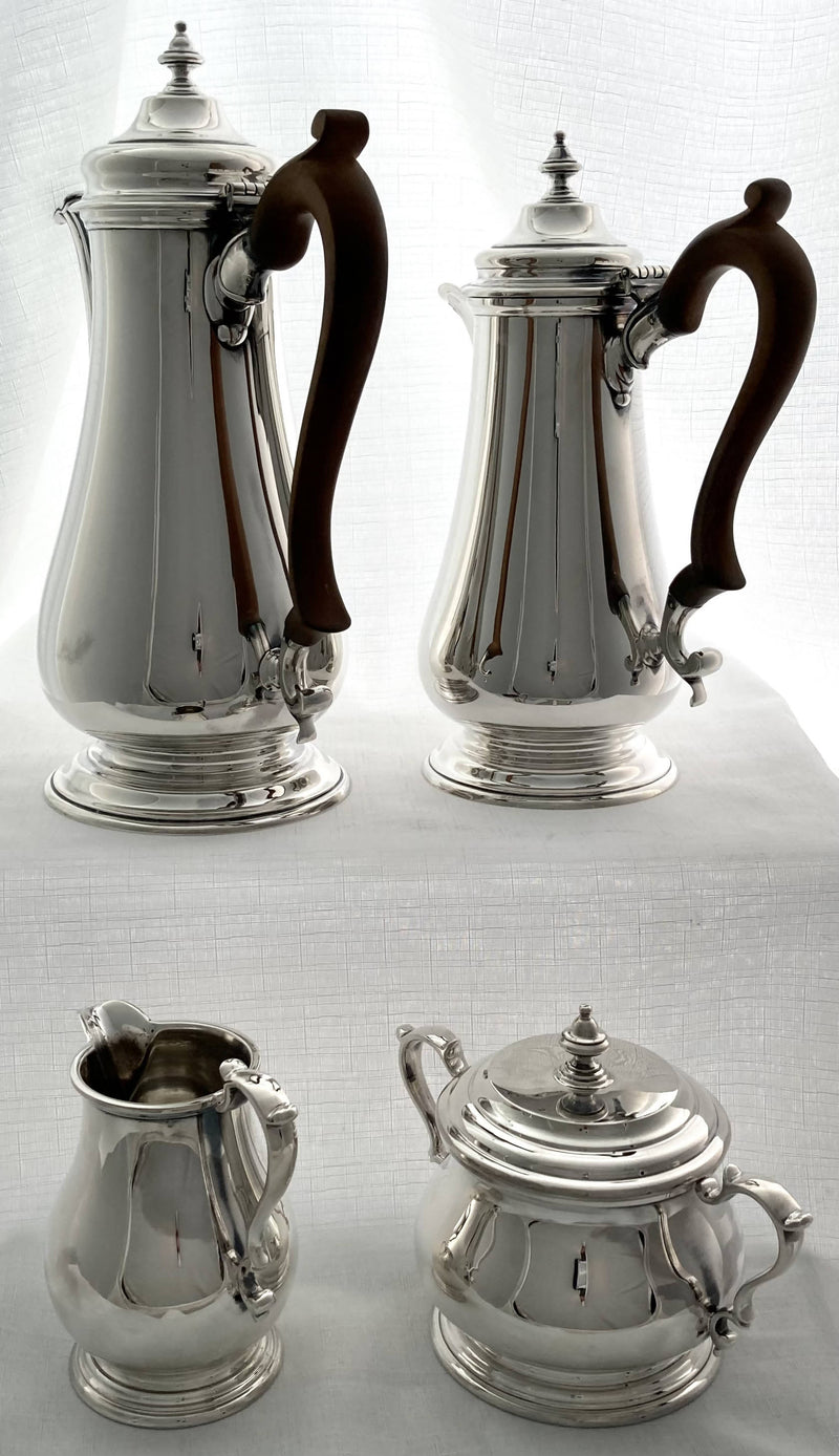 Elizabeth II Silver Coffee Service. London 1966 Asprey & Co. Ltd. 72 troy ounces.