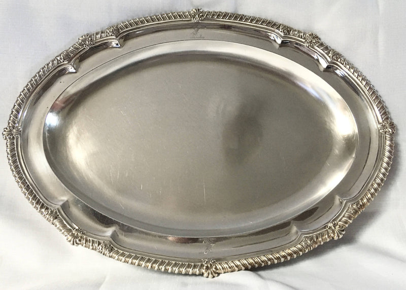 Georgian, George III, silver meat tray. London 1811 Paul Storr. 77.5 troy ounces.