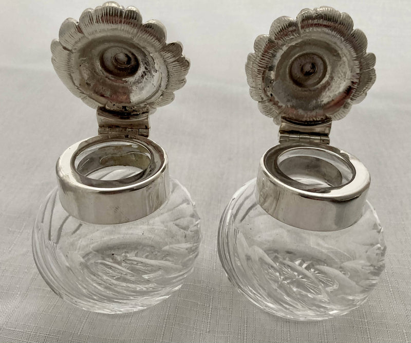 Naturalistic & Hunting Dog Themed Silver Plated Inkstand. John Turton & Co, Sheffield.