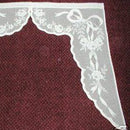 Gustavian -Vintage 1920's Style Pair of Cream Cotton Lace Swag Curtain Panels - 48 X 45 inches