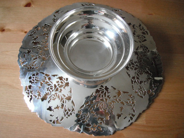 Asprey Grape & Vine Silver Comport, Sheffield 1967, 22 Troy Ounces