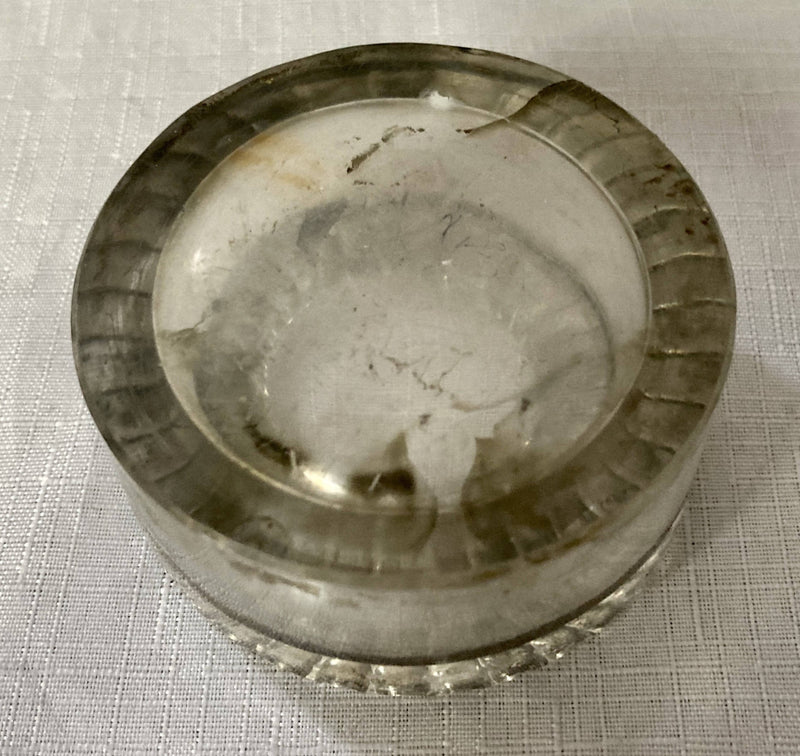 Elkington, Victorian, Neo Classical Silver Plate on Copper Circular Inkstand. Elkington & Co. 1873.