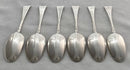 Georgian, George I, Set of Six Hanoverian Pattern Tablespoons. London 1722 James Morson. 12.9 troy ounces.