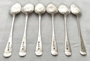 Georgian, George IV, Set of Six Provincial Silver Teaspoons. Exeter 1822, William Woodman of Bristol.