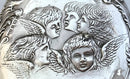 Edwardian Reynolds Angels Silver Hand Mirror. Birmingham 1902 Henry Matthews.